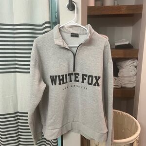 White Fox Gray Quarter-Zip Sweatshirt